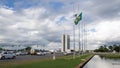 Architectural detail of the Exio Monumental in Brasilia, Brazil